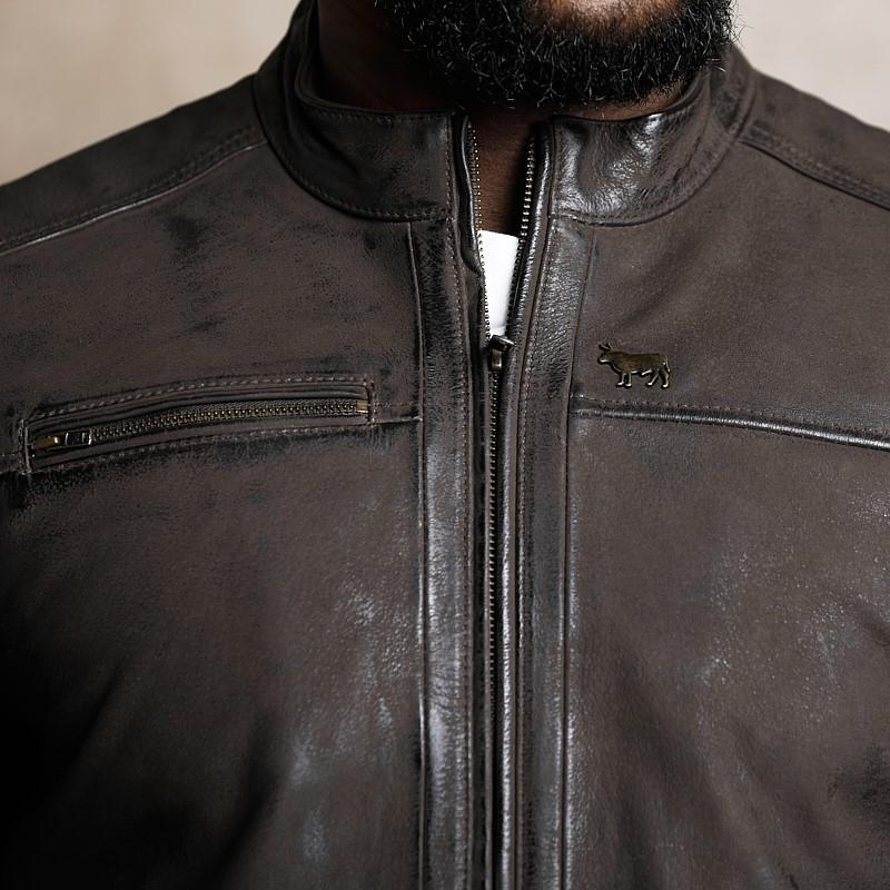 Triumphs Leather Jacket - Choc