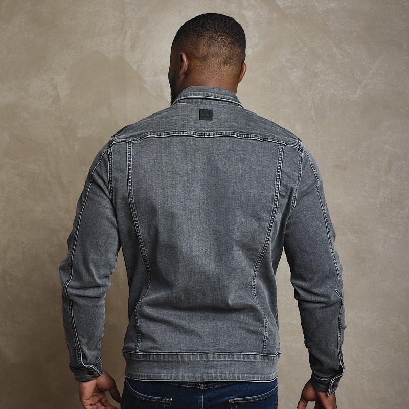 Kingsley Heath | West Coast Denim Jacket Mens – Grey Wash 15oz