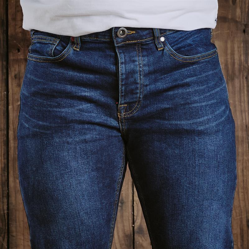 Hoggs Of Fife Jeans Clyde Comfort In Denim Dark Indigo, 98% Cotone 2% Elastan, Tessuto Resistente - 3