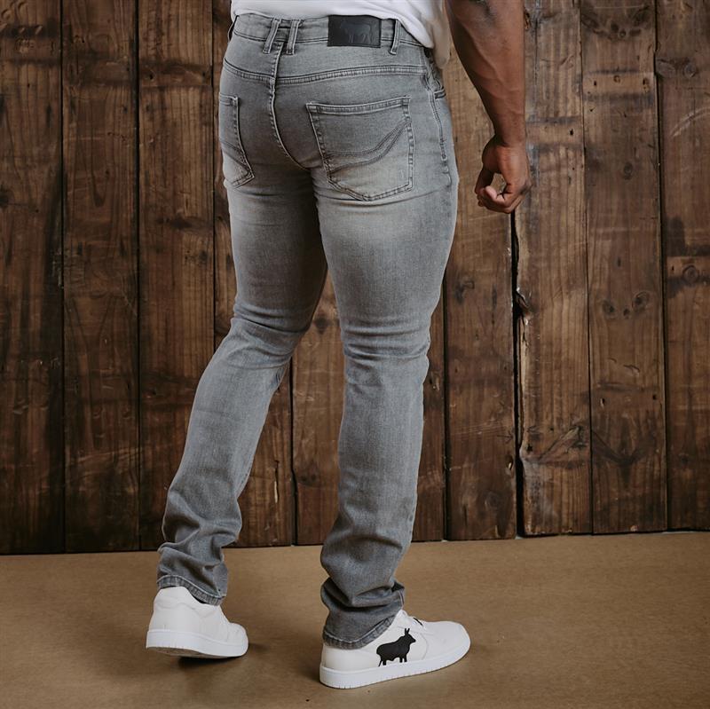 Ranger Slim Denim - Light Grey Distressed - Kingsley Heath