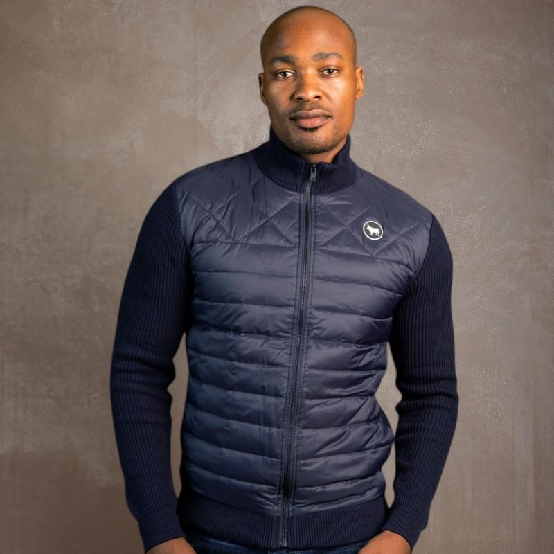 Waterford Quilted Zip Up Knit Midnight  - Midnight