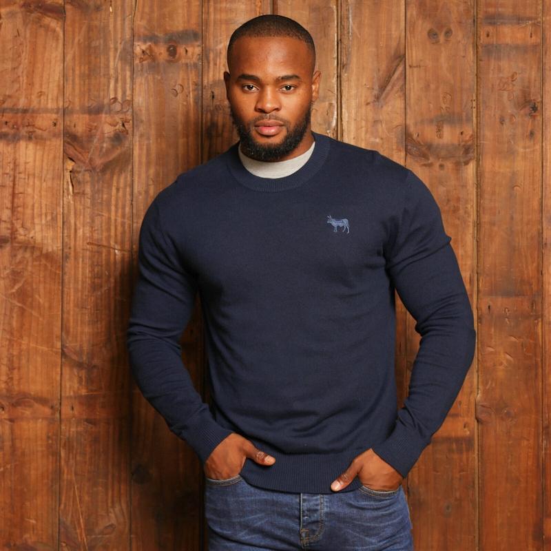 Timeless Kingsley Heath Cashmere-Blend Crew Pullover Midnight  - Midnight