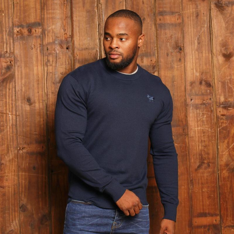 Timeless Kingsley Heath Cashmere-Blend Crew Pullover Midnight  - Midnight