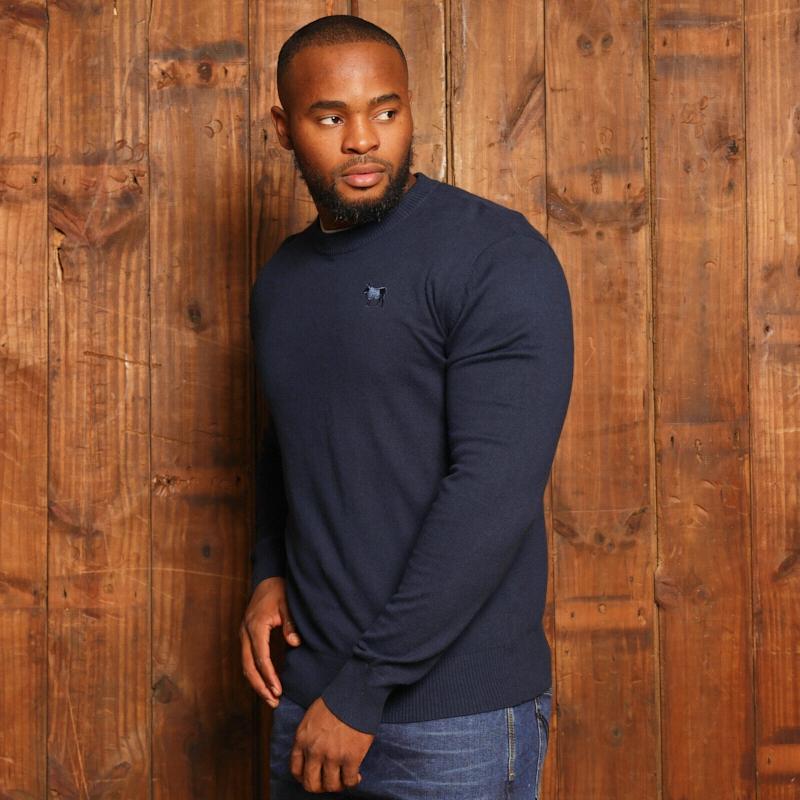 Timeless Kingsley Heath Cashmere-Blend Crew Pullover Midnight  - Midnight