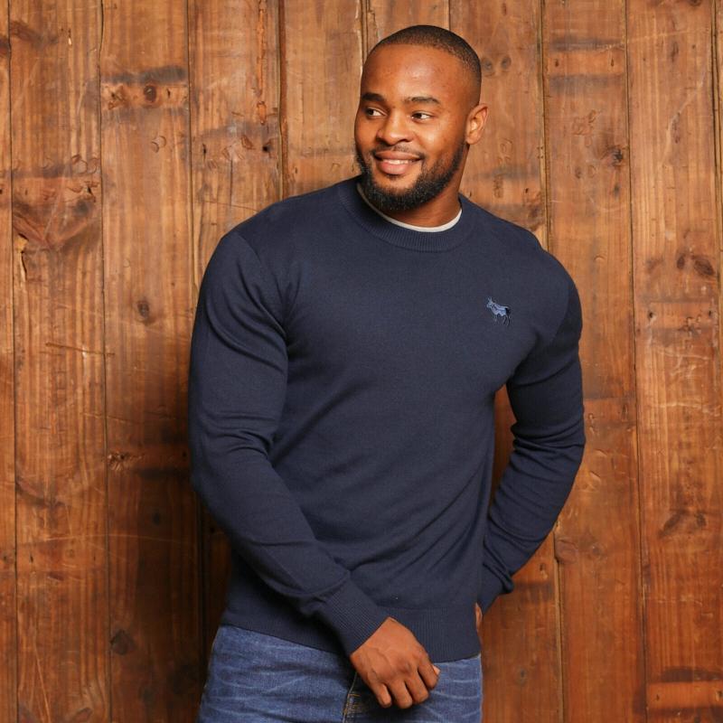 Timeless Kingsley Heath Cashmere-Blend Crew Pullover Midnight  - Midnight