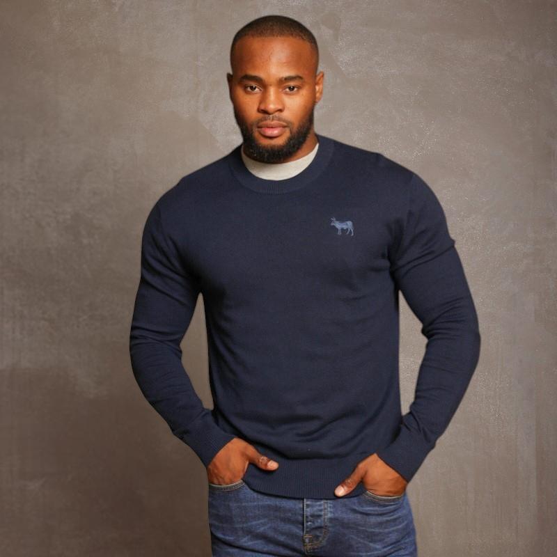Timeless KH Cashmere Blend Crew Pullover - Midnight