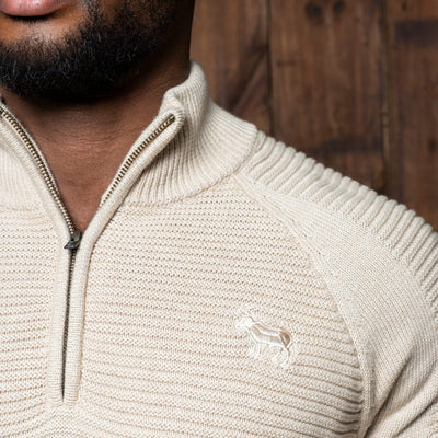 Kingsley Heath Quarter Zip Pullover Knit Pangolin