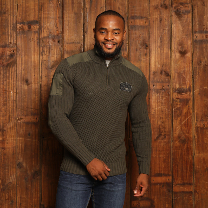 Kingsley Modern Maverick Quarter Zip - Fatigue
