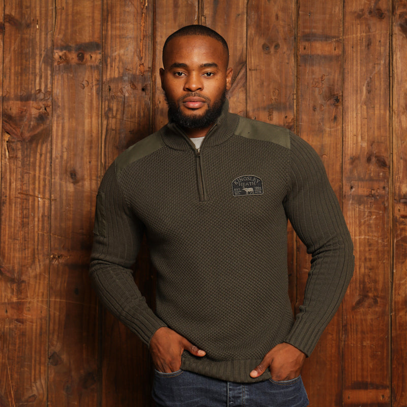 Kingsley Modern Maverick Quarter Zip - Fatigue