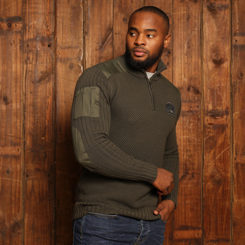 Kingsley Modern Maverick Quarter Zip - Fatigue
