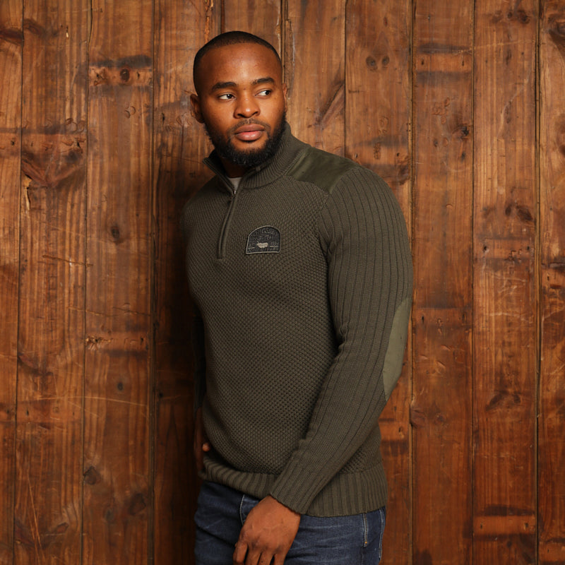 Kingsley Modern Maverick Quarter Zip - Fatigue