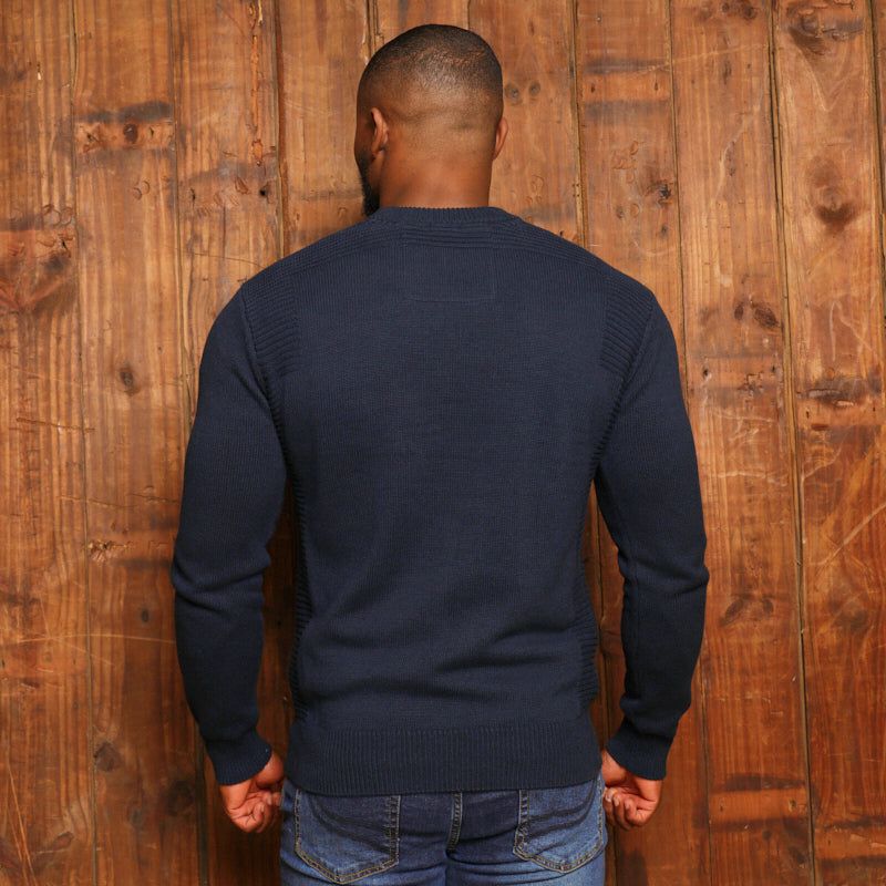 Kingsley Bold Nguni Styled Up Pullover - Midnight