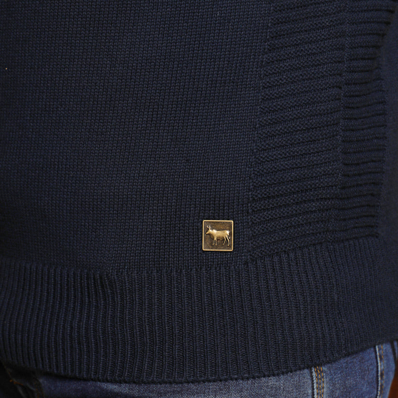 Kingsley Bold Nguni Styled Up Pullover - Midnight