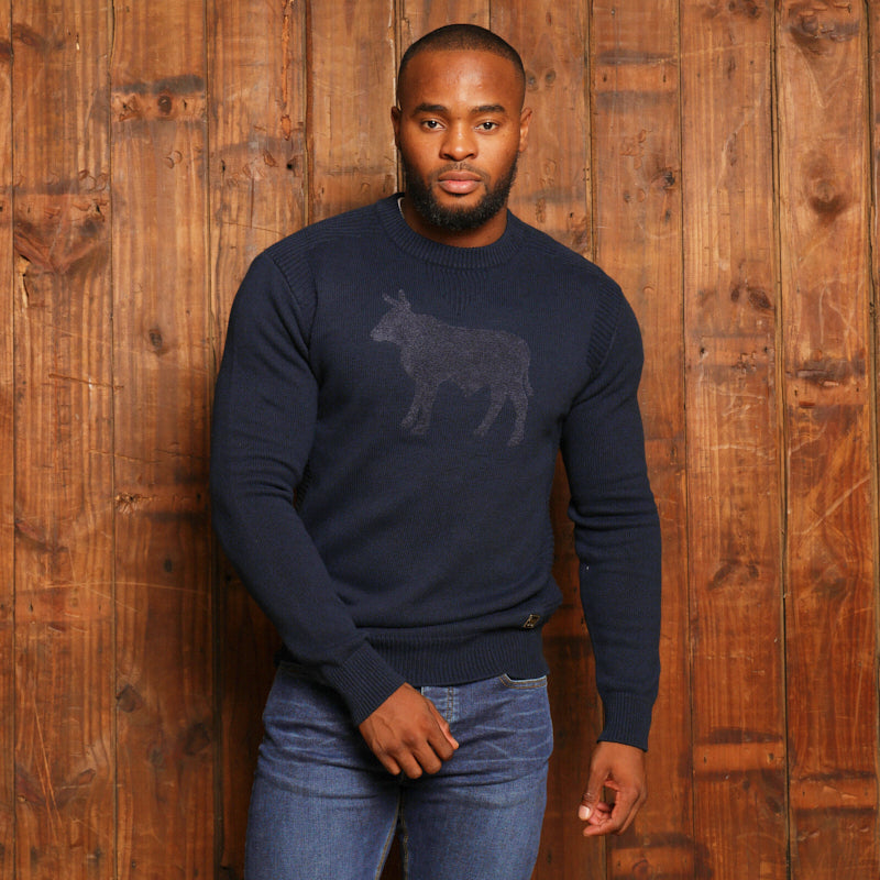 Kingsley Bold Nguni Styled Up Pullover - Midnight