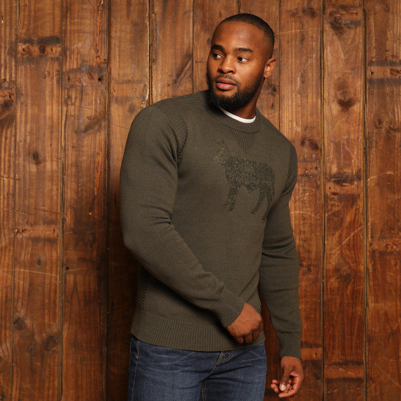 Kingsley Bold Nguni Styled Up Pullover - Fatigue