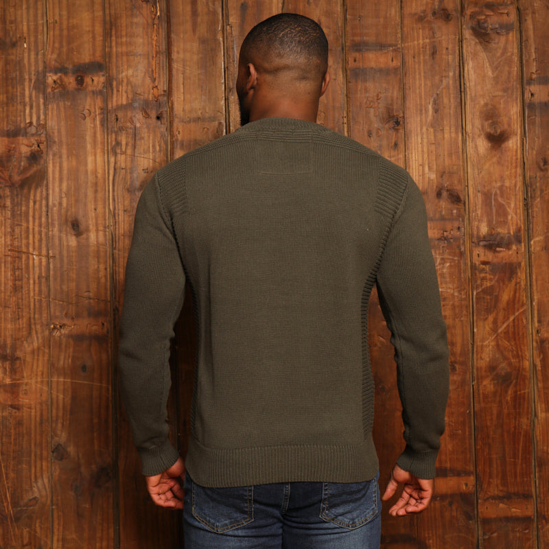 Kingsley Bold Nguni Styled Up Pullover - Fatigue