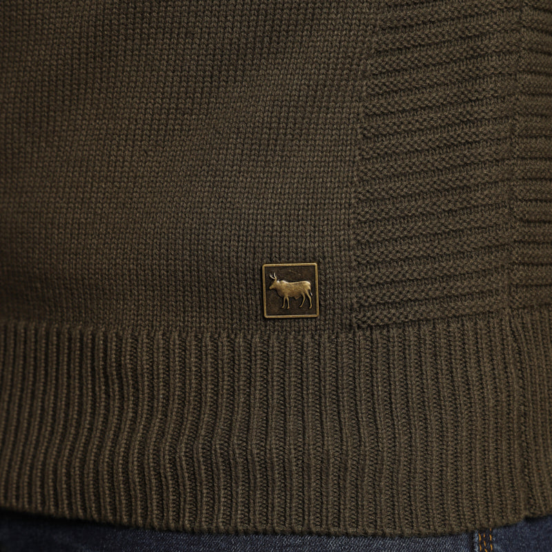 Kingsley Bold Nguni Styled Up Pullover - Fatigue