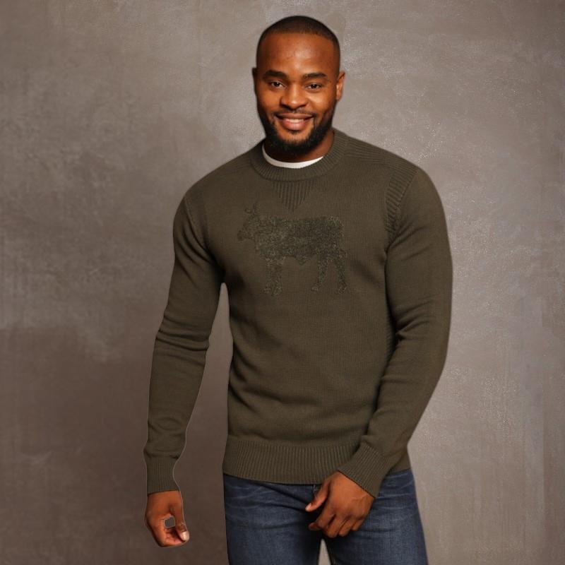 Bold Nguni Styled Up Pullover - Fatigue