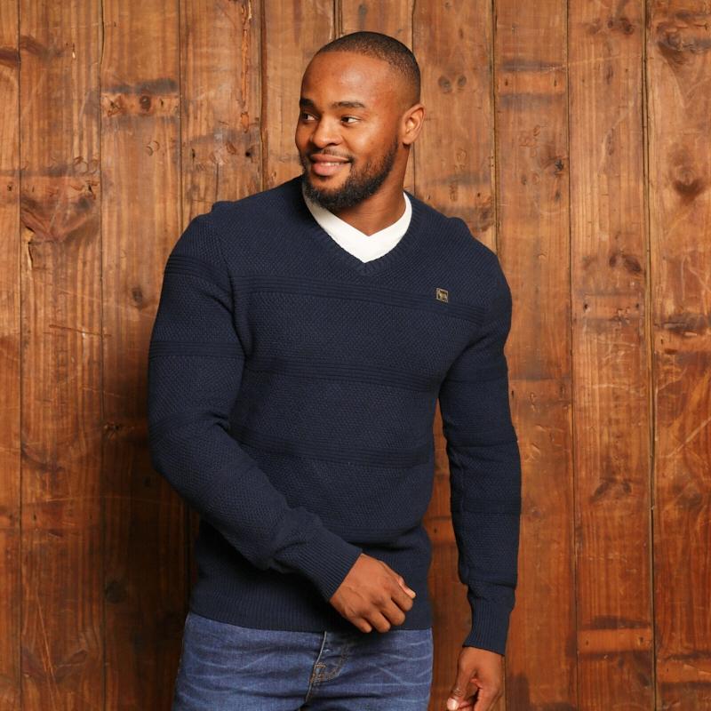 Kingsley Lungwa Valley V-Neck Pullover - Midnight