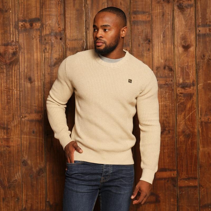 Kingsley Katse Ribbed Pullover Knit - Pangolin