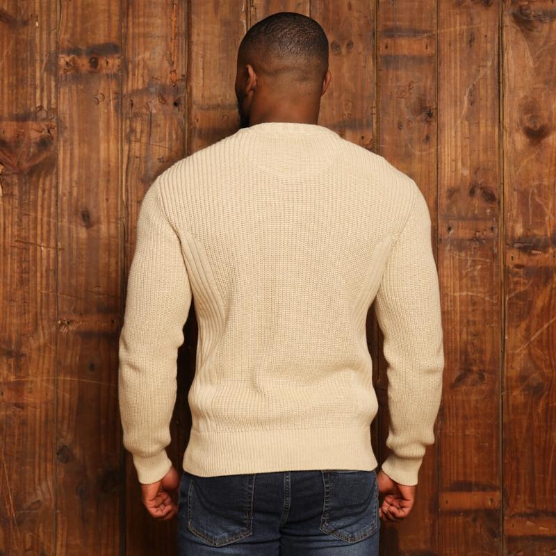 Kingsley Katse Ribbed Pullover Knit - Pangolin