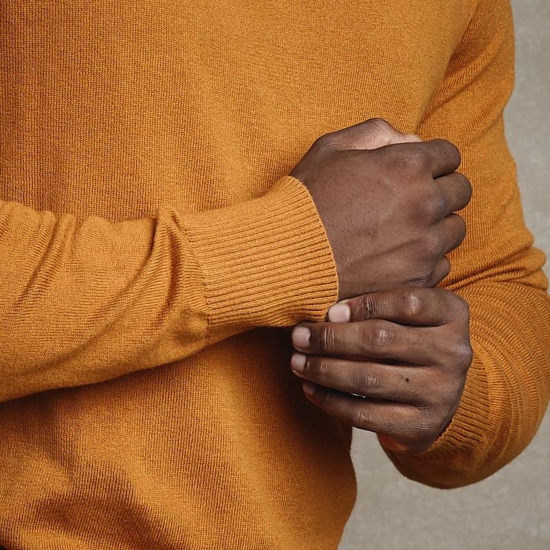 Classic Cashmere Blend Crew Pullover Knit - Rust