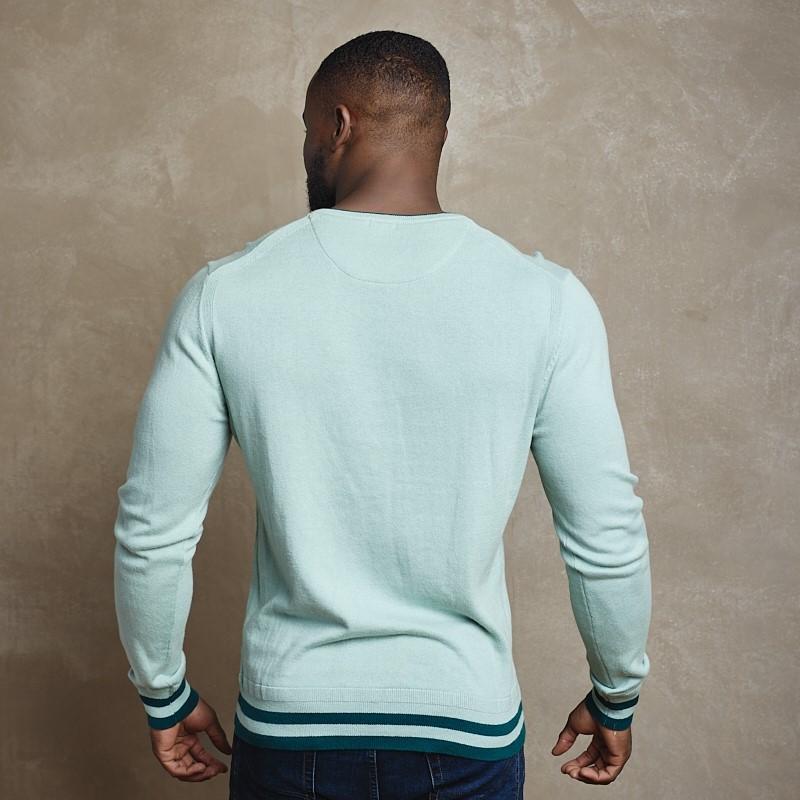 Ultimate Cashmere Blend V-Neck Pullover - Sage