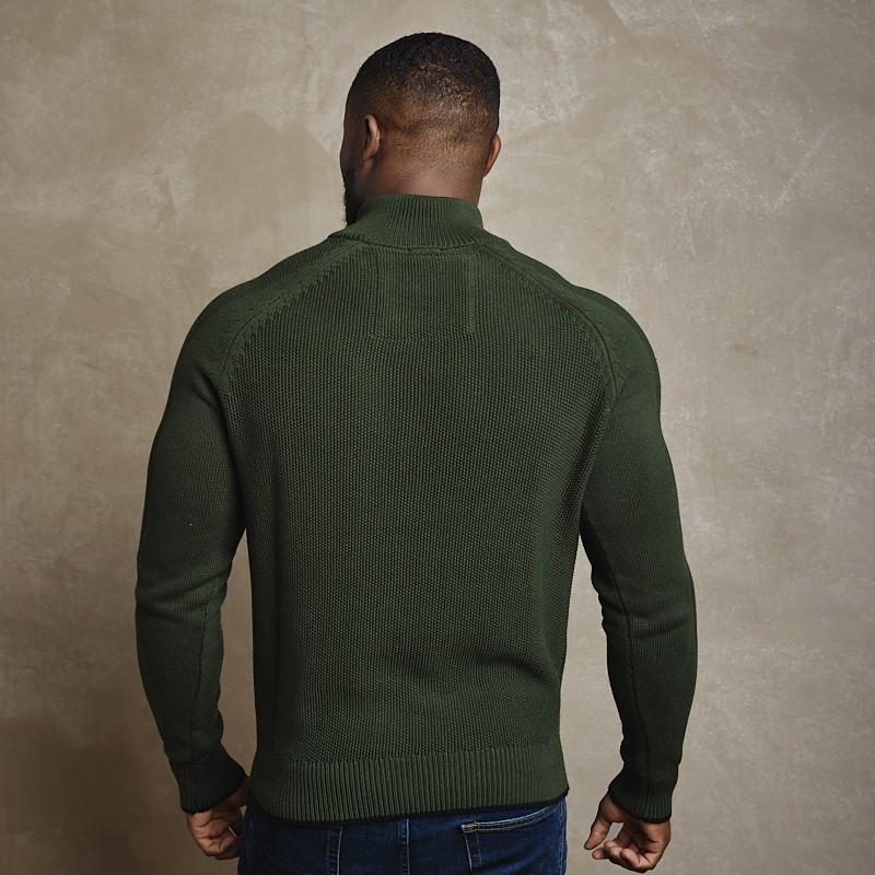 Kingsley Heath | Devils Peak Quarter Zip Mens - 100% Cotton -Knit