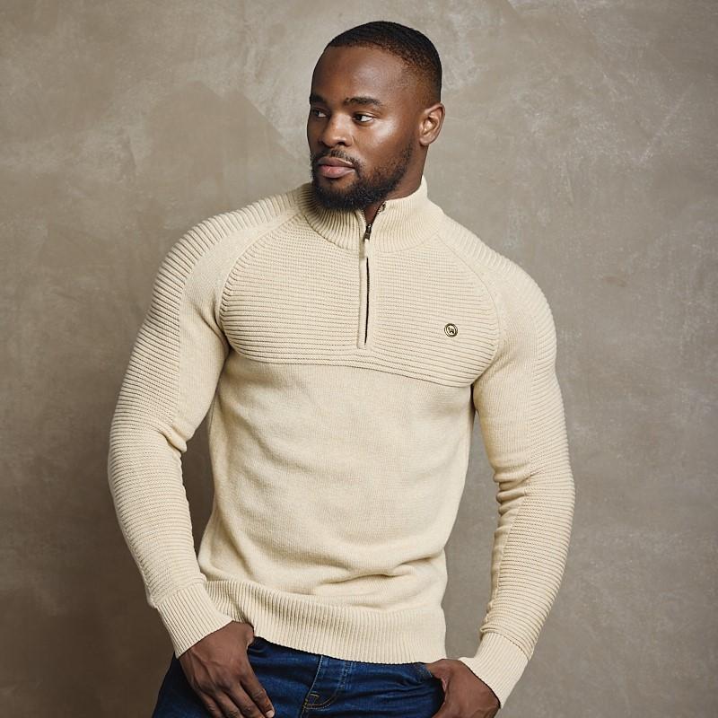 Lions Head Quarter Zip Pullover - Pangolin