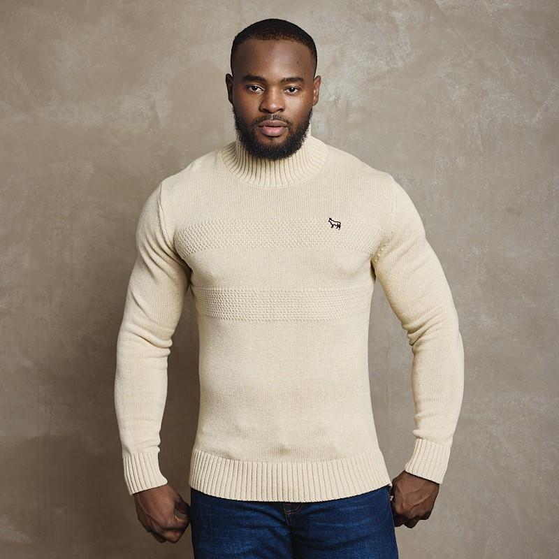 Twelve Apostles Roll Over Neck Knit - Pangolin