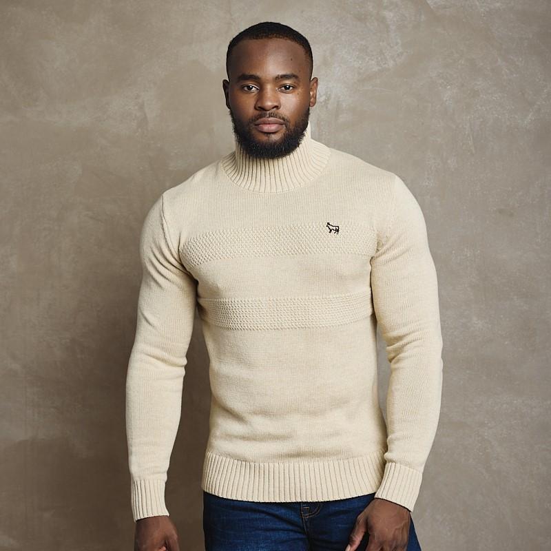 Twelve Apostles Roll Over Neck Knit - Pangolin