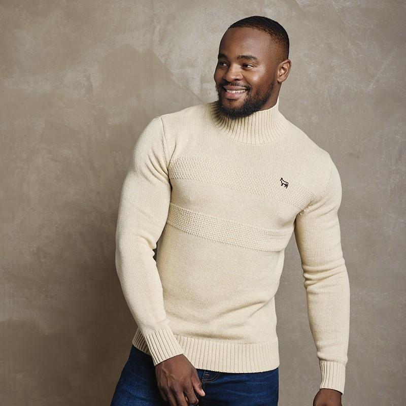 Twelve Apostles Roll Over Neck Knit - Pangolin