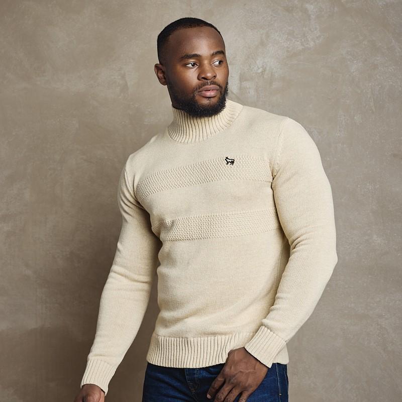 Twelve Apostles Roll Over Neck Knit - Pangolin