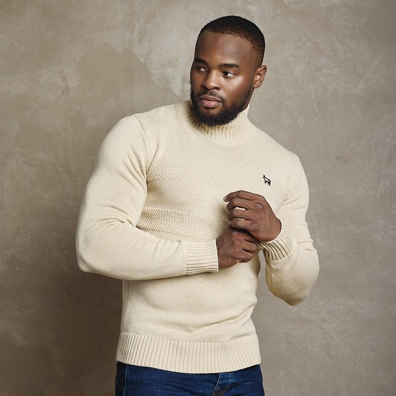 Twelve Apostles Roll Over Neck Knit - Pangolin