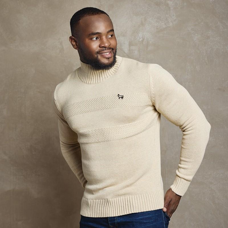 Twelve Apostles Roll Over Neck Knit - Pangolin