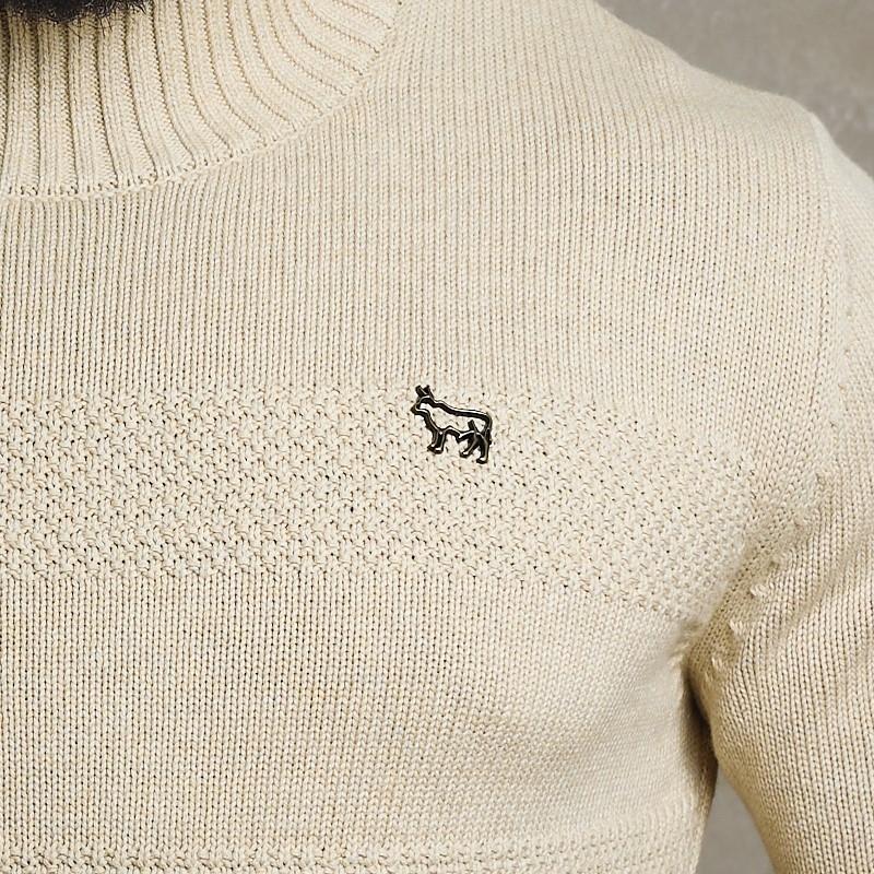 Twelve Apostles Roll Over Neck Knit - Pangolin