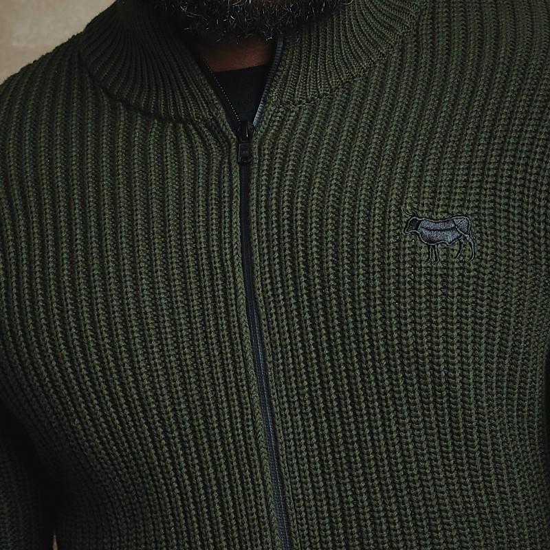Paarl Chunky Zip Through - Fatigue