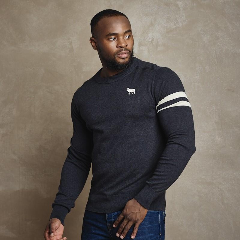 Round House Cashmere Blend Crew Pullover Knit - Gravel