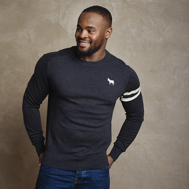 Round House Cashmere Blend Crew Pullover Knit - Gravel