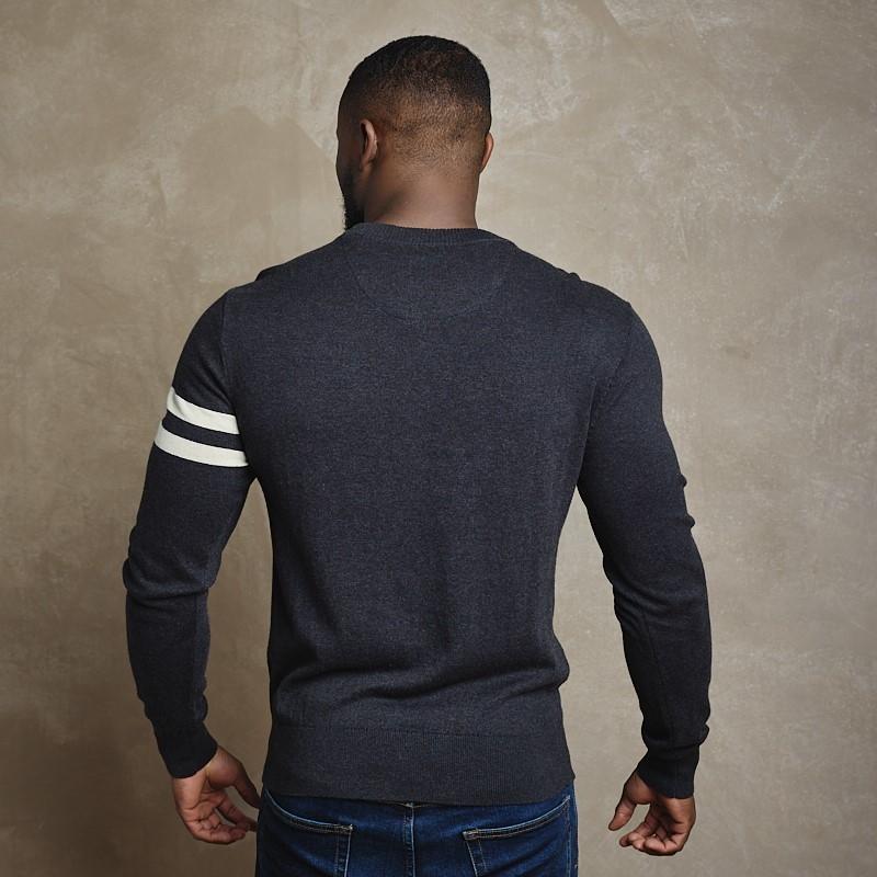 Round House Cashmere Blend Crew Pullover Knit - Gravel