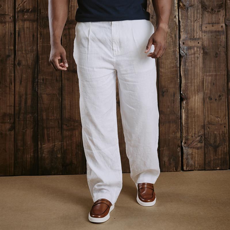 Clifton Beach Linen Pant  - Pelican