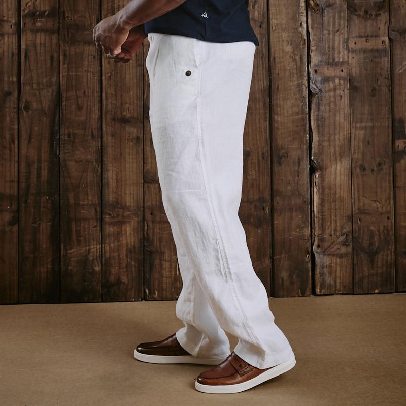 Clifton Beach Linen Pant  - Pelican