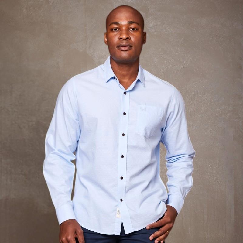 Kingsley Heath Classic Slim Fit Shirt - Sky