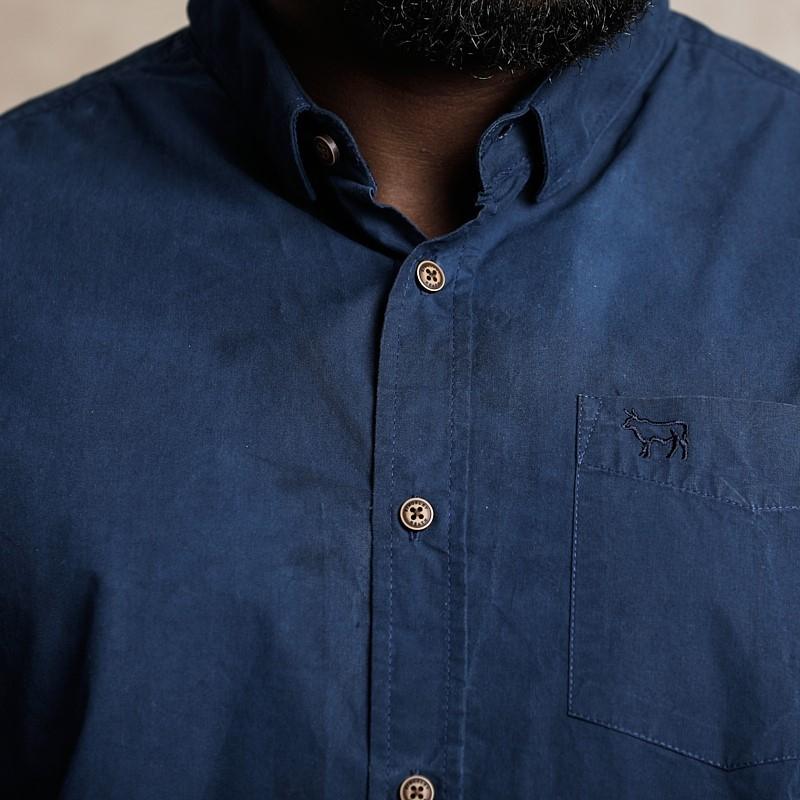 Kingsley Heath Timeless Muscle Fit Shirt - Midnight