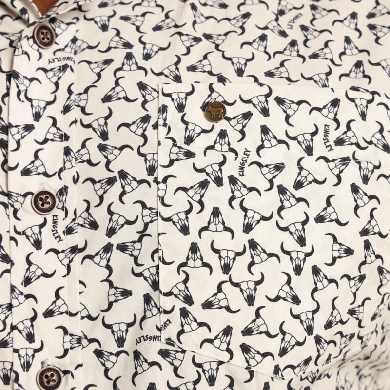 Kingsley Heath Overlapped Nguni Slim Fit Shirt - Pelican