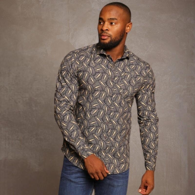 Kingsley Heath Spear Luxe Slim Fit Shirt - Midnight