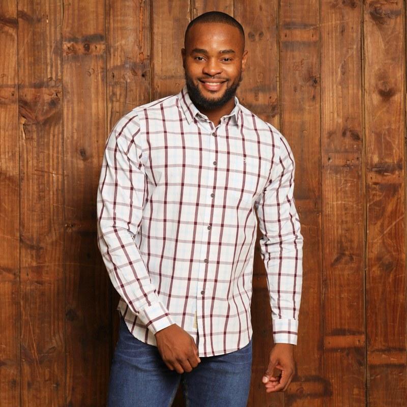 Kingsley Midlands Meander Muscle Fit Shirt - Pelican