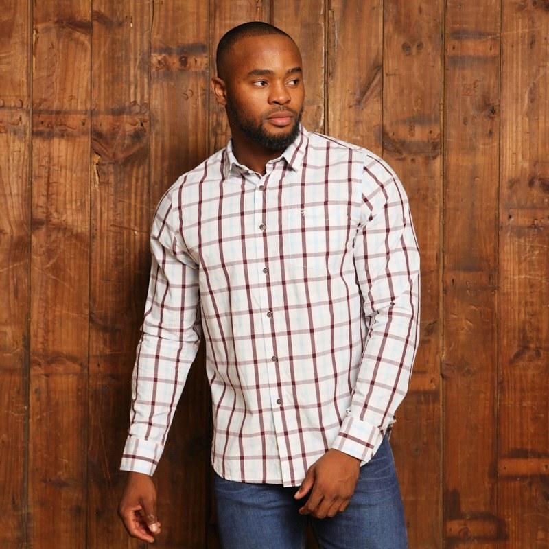 Kingsley Midlands Meander Muscle Fit Shirt - Pelican