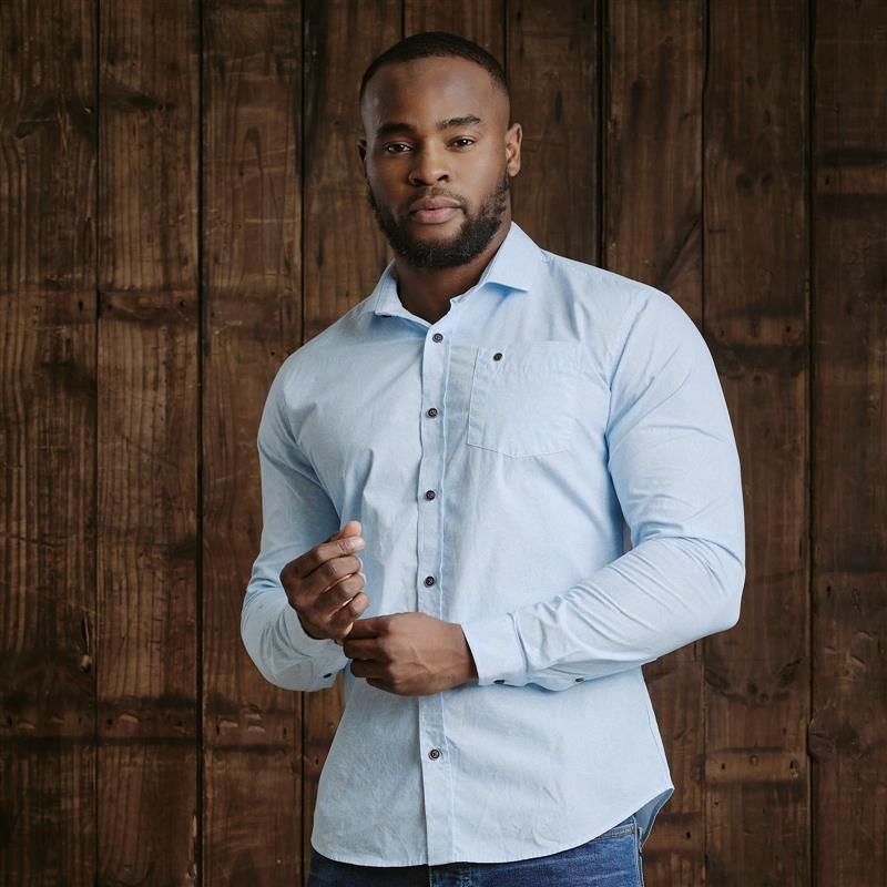 Kingsley Aloe Luxe Slim Fit Shirt - Pelican