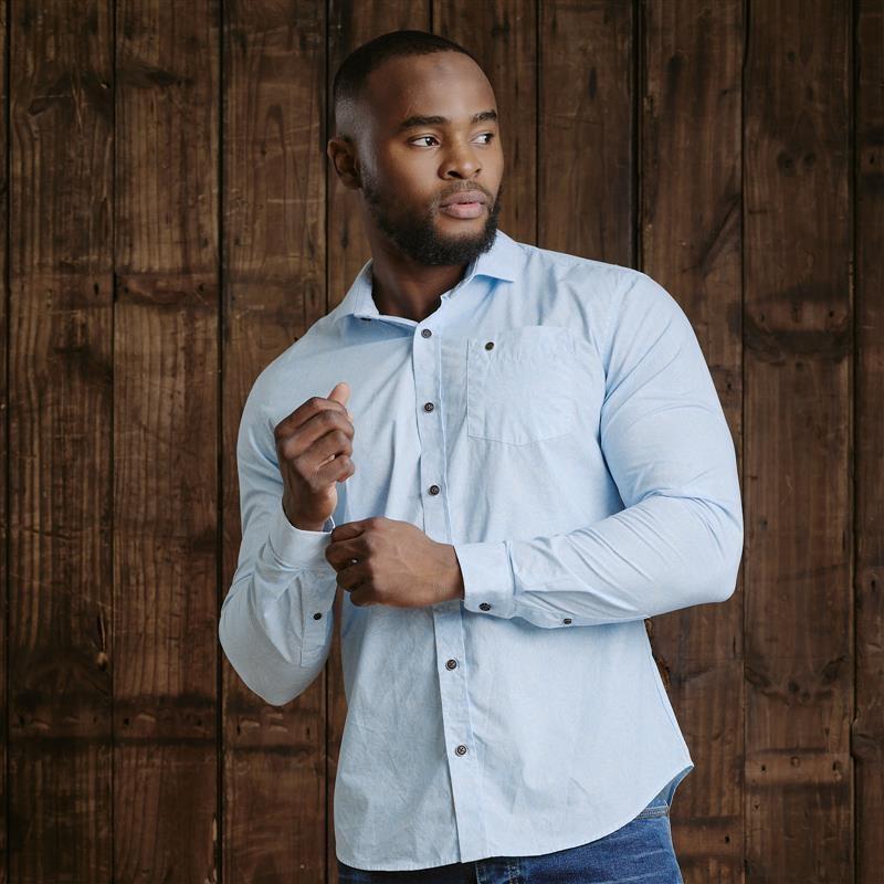 Kingsley Aloe Luxe Slim Fit Shirt - Pelican